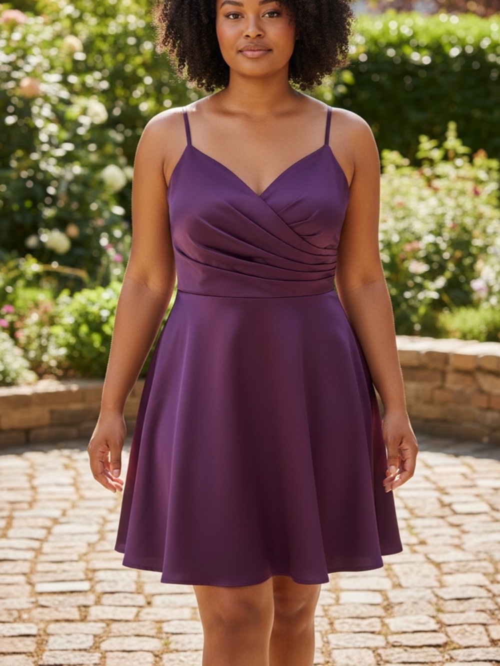 Satin Purple Cocktail Dress